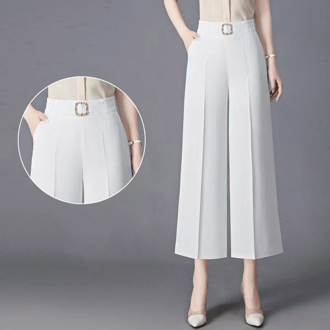 페이준 여성 9부 슬림 통바지 하이웨스트 세미 스판 캐주얼 바지 HW3671