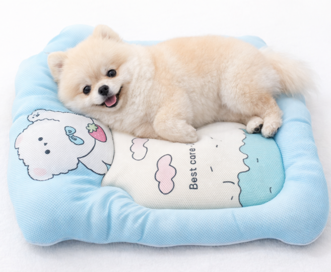 강아지쿨매트 강아지방석 강아지침대 강아지쿠션 강아지쿨방석 냉감패드 고양이방석 고양이침대 반려견방석, 1개, 블루