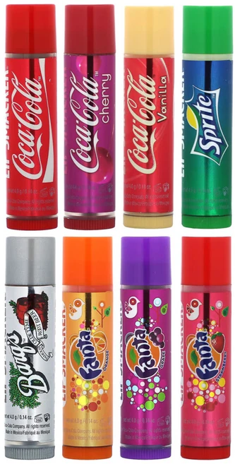 립스매커 코코-콜라 립밤 여러 가지 맛 8팩 각 4g(0.14oz), 4g, 1개 - 쿠팡