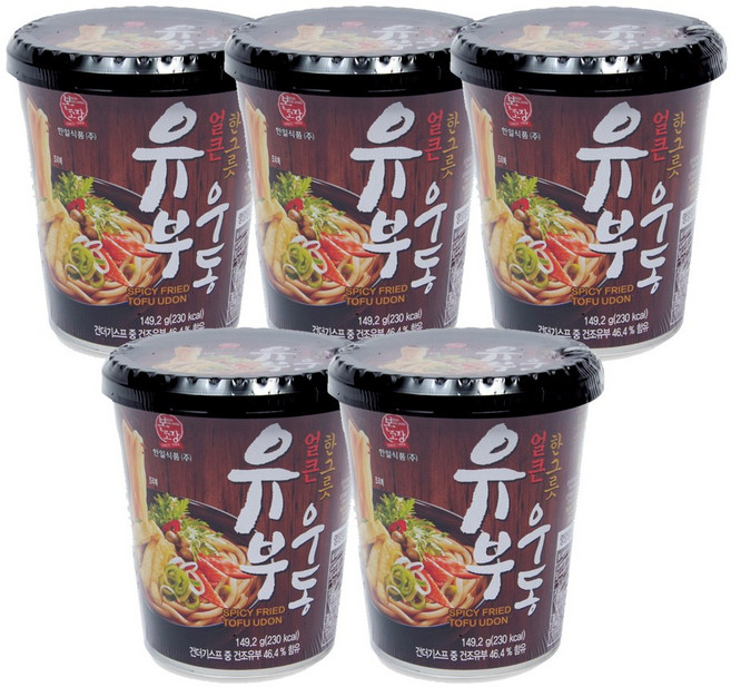 본고장 수타식 생면 간편식 가쓰오우동 소컵 1, 149.2g, 5개