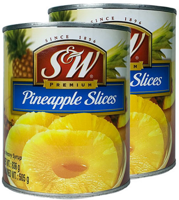 에스앤더블유 파인애플슬라이스, 836g, 2개