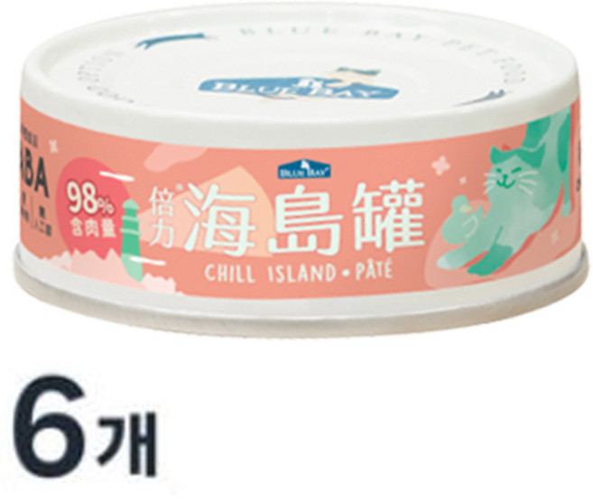 블루베이 고양이 칠 아일랜드 파테 닭 앤 오리 습식사료, 80g, 6개, 닭+오리