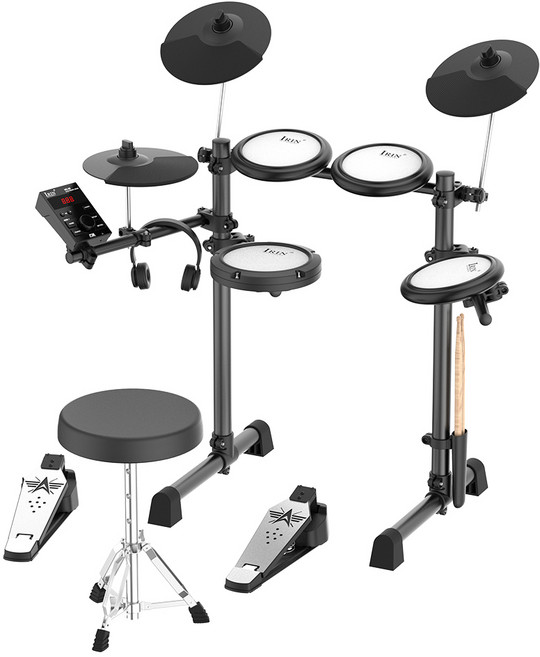 전자 드럼 스탠드 다섯 여러 오디오 소스가 있는 세 심벌즈 USB 타악기, 01 ND-08, 1개