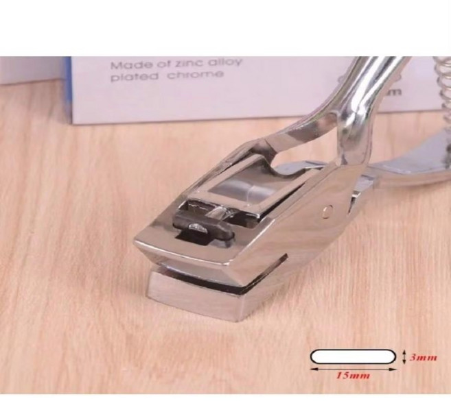 3*15mm 타원형 모양 구멍 펀치 수동 PVC 카드 펀치 슬롯 구멍 펀처 사진 배지 태그 카드 만들기 스크랩북