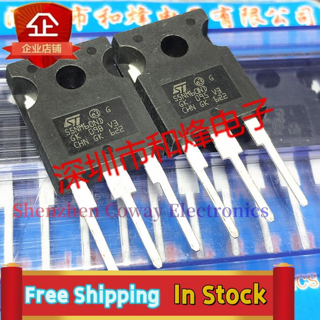 빠른 55NM60ND STW55NM60ND 247 600V 51A 10 개 30, 20PCS