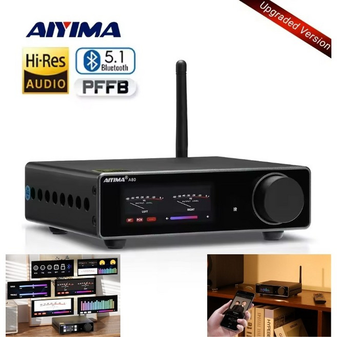 AIYIMA A80 업그레이드 인티엠프 TPA3255 PFFB 블루투스 DAC 2026년형, Korea, With Korea power Plug