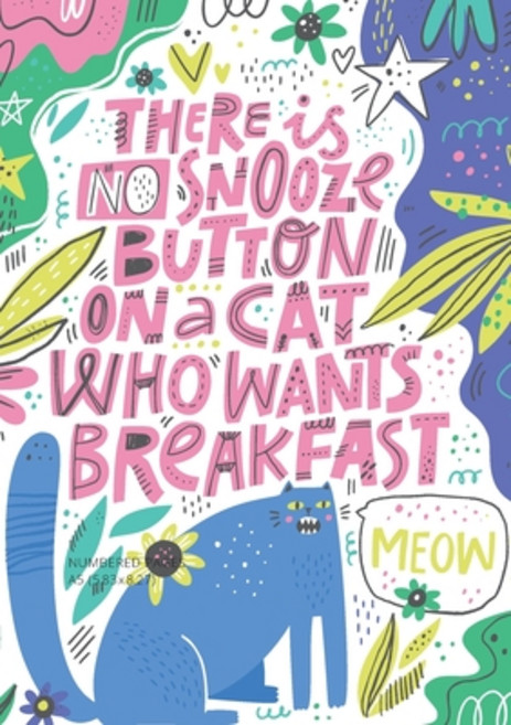 There is No Snooze Button on a Cat Who Wants Breakfast (Bullet Journal): Medium A5 - 5.83X8.27 Paperback, Blank Classic, English, 9781774379158