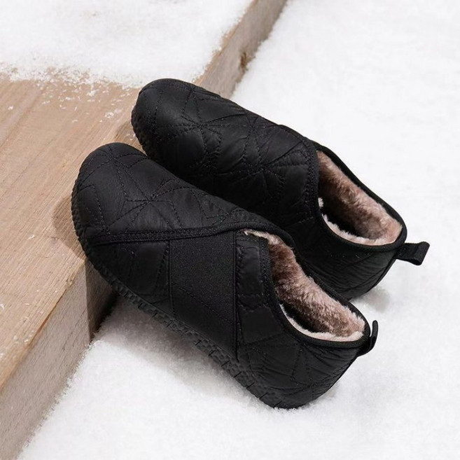 SAHINER 겨울 여성 퍼안감 슬립온 실내외겸용 논슬립 경량 방한화 BMX17