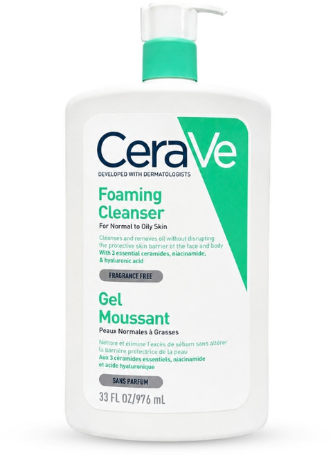 CeraVe 適樂膚 溫和泡沫潔膚露 976mL 適用於臉部及身體 弱酸性pH5.7, 1個