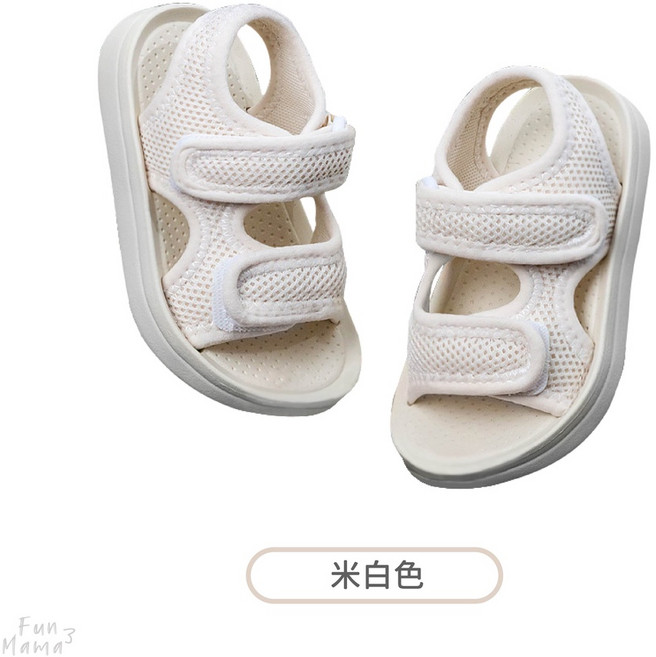 Fun Mama 兒童網布透氣涼鞋 輕盈舒適魔鬼氈設計