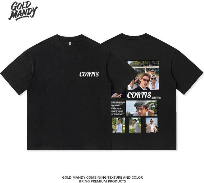 Cortis 團體戶外自拍周邊 T恤, 1個, 黑色L