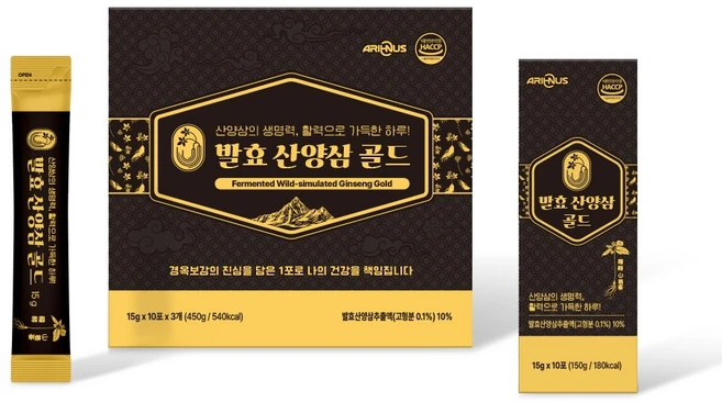 아리너스레드랩 면역력 피로개선 발효산양삼골드 농축 스틱 선물세트, 1개, 30회분 - 쿠팡