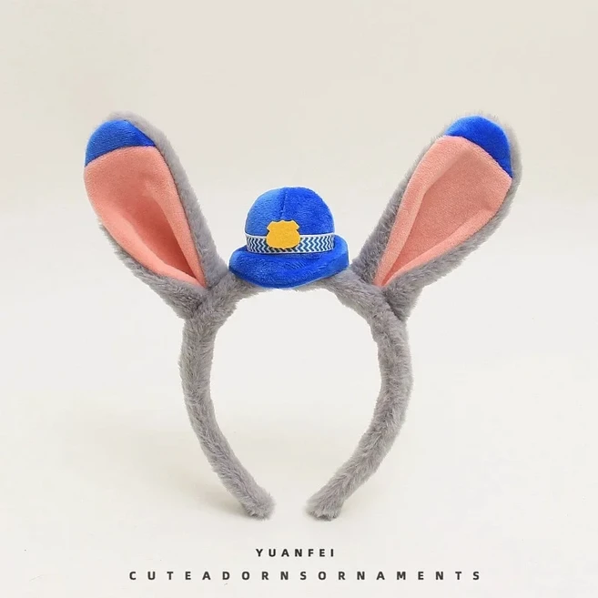 주토피아 닉과 주디 파티 장식 일회용 식기 세트 테이블보 배너 케이크 토퍼 풍선 생일 용품, 21 1pcs Headband