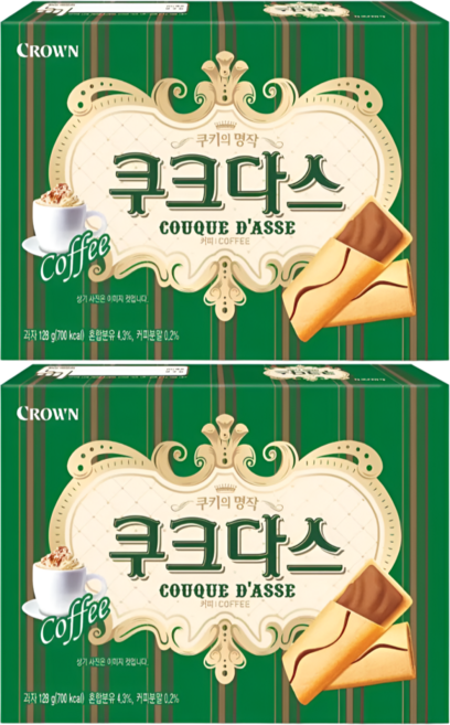 쿠크다스 커피슬림, 128g, 2개