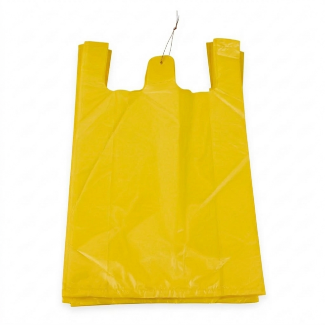 이지그린몰 분리수거 비닐봉투 쓰레기봉투 손잡이봉투(중) 400매 노랑색, 4개, 2L
