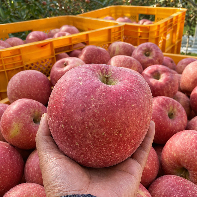 [사과5대명가] 1+1 청송 수령후 바로먹는 세척된 꿀부사 사과 5KG (총 10키로 발송) 대과, 1박스, 10KG