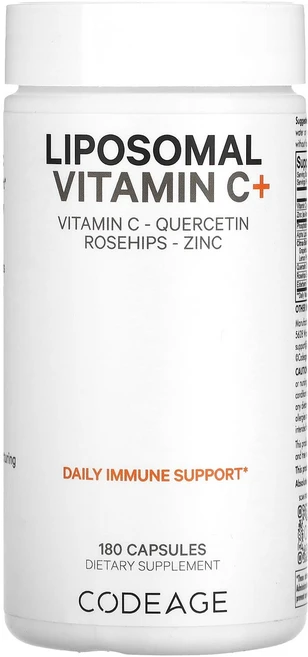 Codeage 비타민 리포소말 비타민C+ 비타민C 퀘르세틴 로즈힙 아연 캡슐 180정, Codeage비타민리포소말비타민C비타민C퀘르세틴로즈힙아, 1개 - 쿠팡