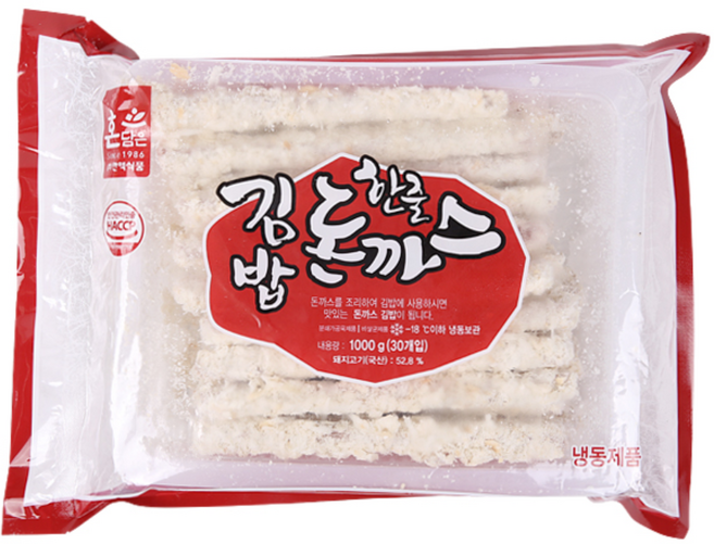 김밥 한줄 돈까스 1000g / 냉동 한맥식품 돈가스 30개입, 1kg, 14개