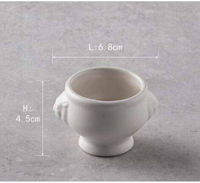 아이스크림 그릇 사자 머리 디저트 과일 샐러드 프랑스 분자 요리 주방 수프 레스토랑 식기, 01), 1개