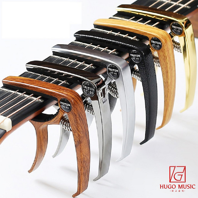 위고뮤직 기타카포 SY-2T 집게형, 블랙, 1개