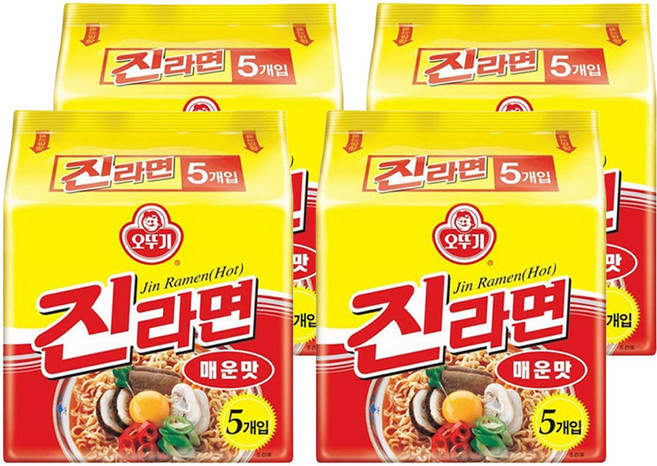 오뚜기 진라면 매운맛 120g 20봉, 20개