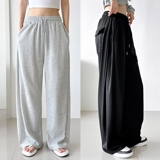[초경량/쿨링감] 에어매쉬 사이드턱 와이드 여름긴바지 트레이닝 팬츠 허리밴딩 시원한 쿨링 통기성좋은 남녀공용