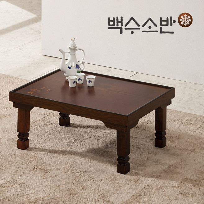 백수소반 앤틱상감교자 교자상, 1개