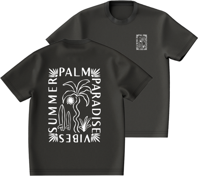 오버핏 반팔 래쉬가드 써머팜