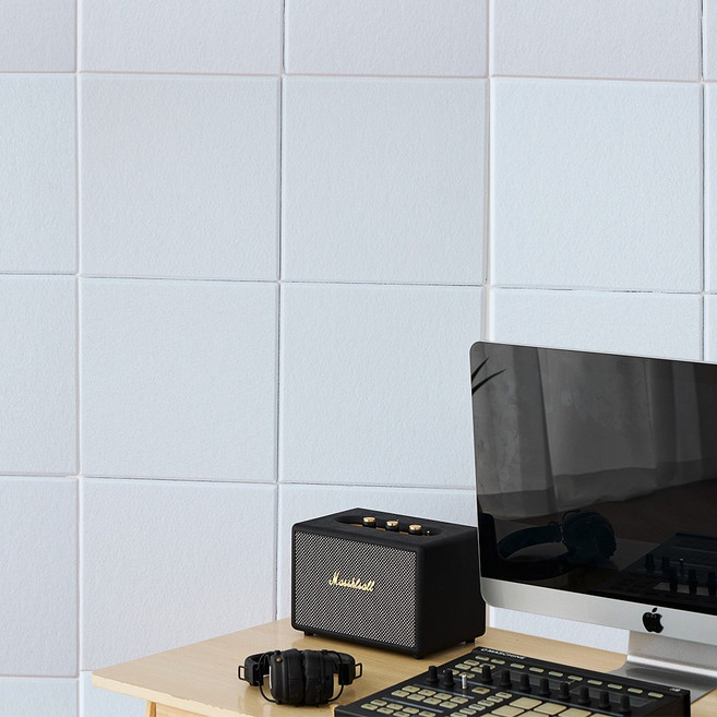 吸音棉 隔音磚 裝飾板 牆面裝飾, 白色, 1件