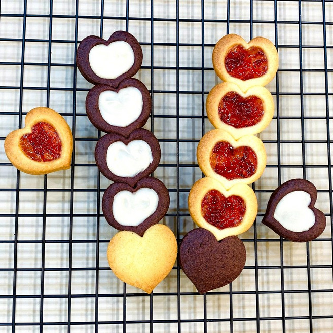 이지쿠키 수제 하트 빼빼로쿠키 화이트초코, 1개, 30g