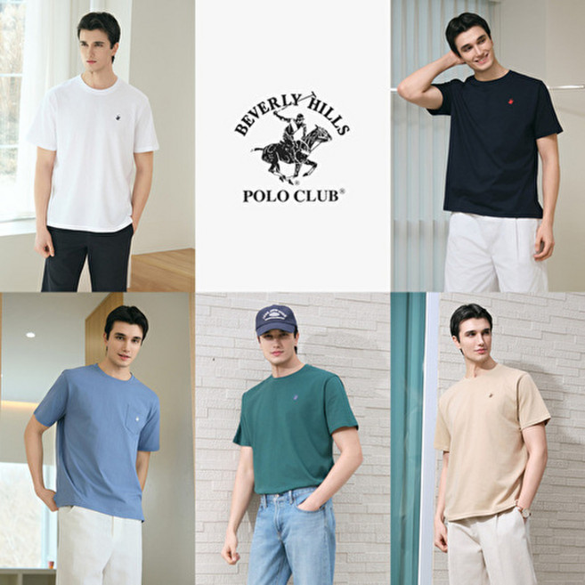 비버리힐즈폴로클럽 26SS 남성 퓨어 코튼 반팔 티셔츠 5종