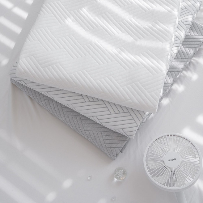 -7도 접촉 냉감 차가운 아이스웰 여름 침대 패드 쿨매트, 아이스웰 올화이트