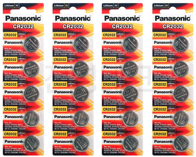 파나소닉 3V 코인형 리튬 건전지 CR2032, 1개입, 20개