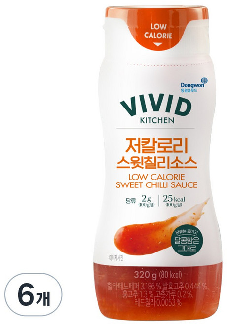 비비드키친 저칼로리 스윗칠리소스, 320g, 6개