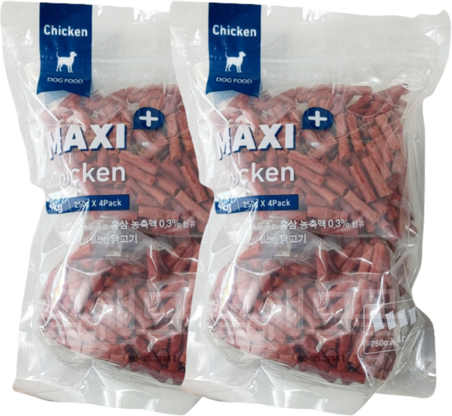 맥시 치킨져키 1kg 애견간식 x 2개