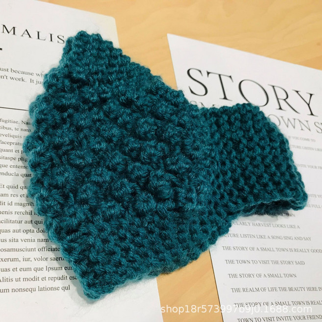 니트 와이드 파인애플 해어밴드 워머 SH1167