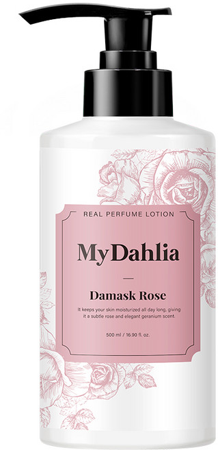 마이달리아 리얼 퍼퓸 바디로션 다마스크 로즈향, 500ml, 1개