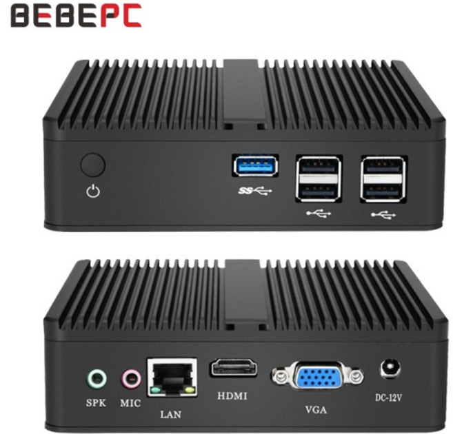 BEBEPC HTPC 팬리스 미니 PC Intel Celeron N2830 Windows 10 Linux DDR3L mSATA SSD VGA HD WiFi 기가비트, 02 4G RAM 64G SSD WIFI, 01 Celeron N2830
