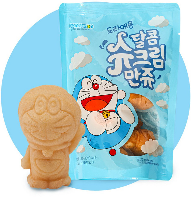 도라에몽 슈크림만쥬 130g 빵 간식, 7개