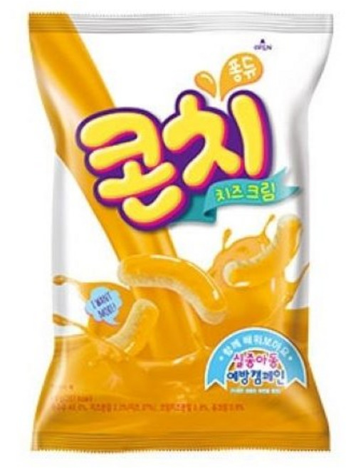 부드럽고 진한 콘치 치즈 크림 봉지과자, 66g, 16개