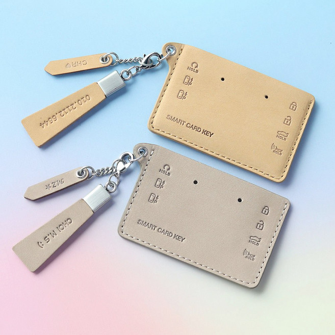 현대 그랜저 GN7 스마트 카드키 가죽 키케이스, 추가안함, 스마트카드키 H-19 - 블랙