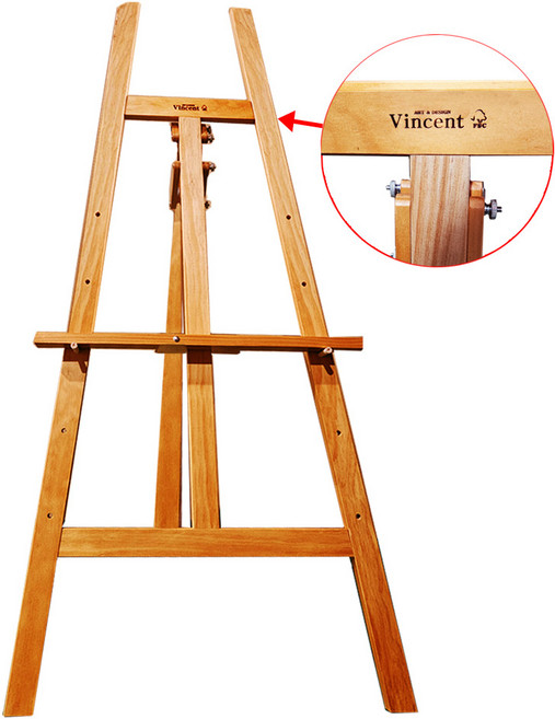 [빈센트] 나무이젤 130cm 원목 이젤 학원 학교 수업용 전시용 거치대