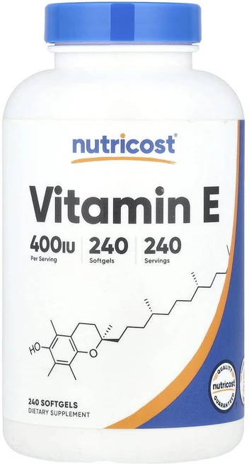 Nutricost 비타민E 180mg(400IU) 소프트젤 240정, Nutricost비타민E180mg400IU소프트젤240, 1개 - 쿠팡