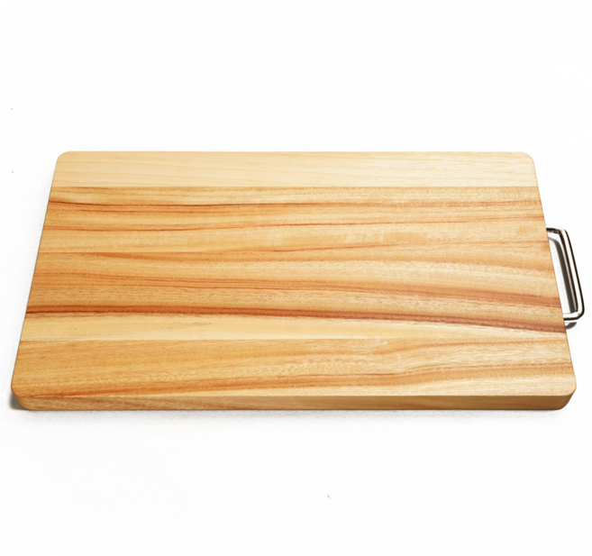 BOUMBI 향기나는 캄포나무 양면도마 금속 손잡이, 1개, 캄포집성