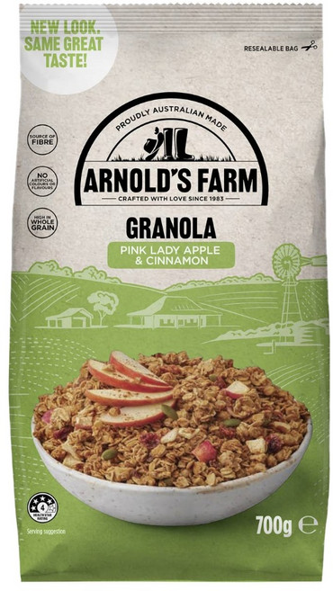 호주 아놀드팜 애플 시나몬 그래놀라 700g Arnold's Farm Apple Cinnamon Granola, 1개