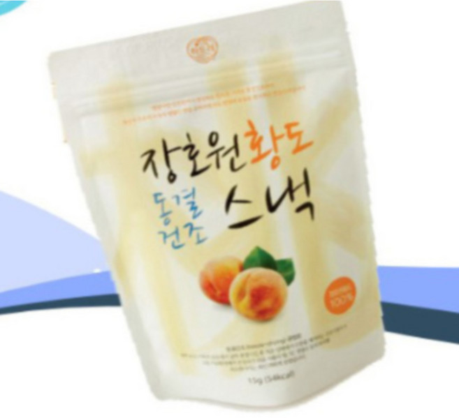 장호원 국산 황도 동결 건조 스낵 10g 국내산 선물 학생 자취 간편식 간식 과자 건강간식 아이들 과일 복숭아 과일칩 건과일, 1개