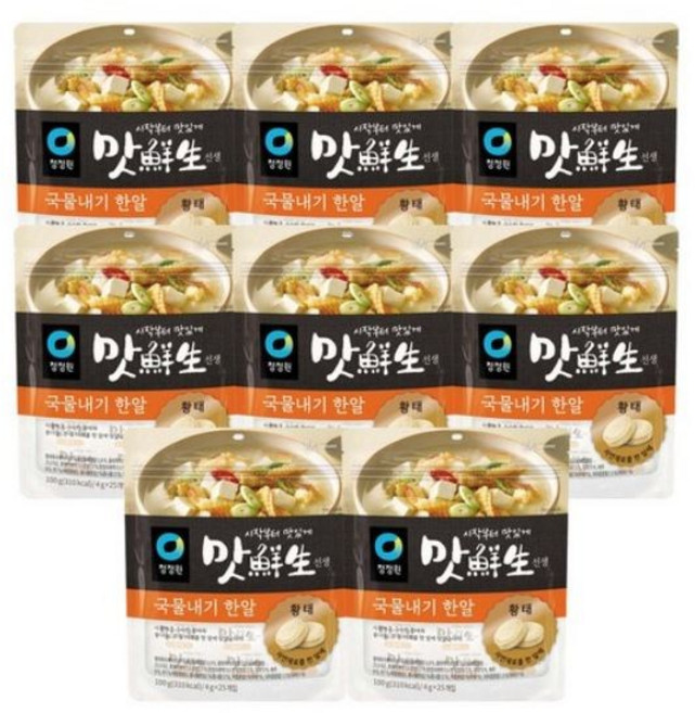 대상 청정원 맛선생 황태 국물내기 한알, 100g, 8개
