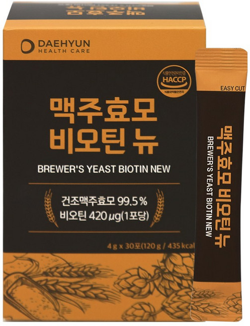 대현헬스케어 맥주효모 비오틴 아누카사과 판토텐산 건조맥주효모, 4g, 1개