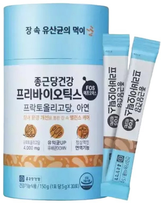 종근당건강 프리바이오틱스 FOS 에프오에스 5g x 30포, 30개