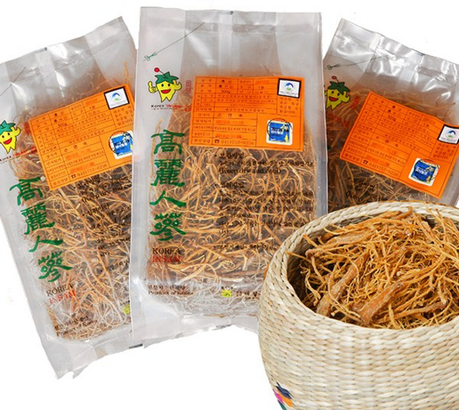 코리아 인삼 홍미삼 (1등급 300g) 말린 건홍삼 오쿠용, 1개